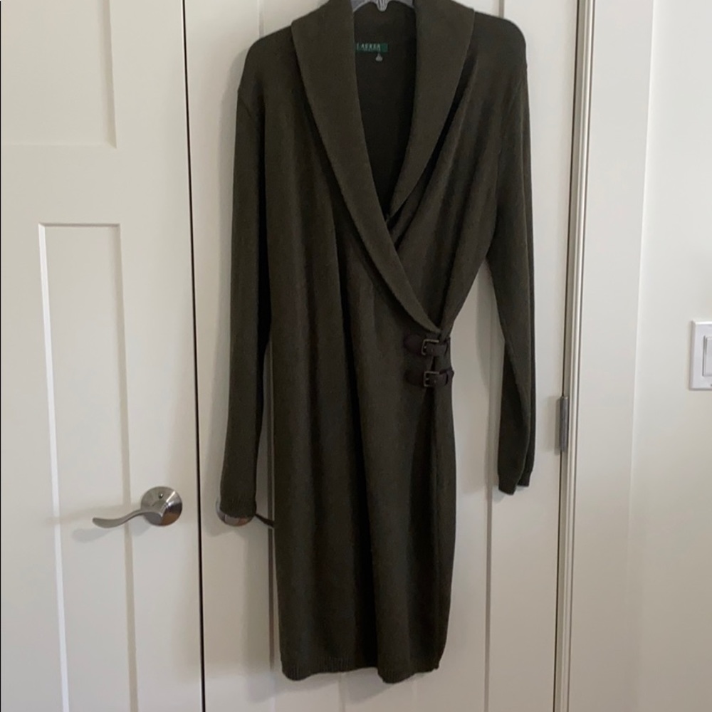 Lauren Ralph Lauren Faux Wrap Sweater Dress